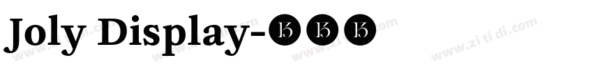 Joly Display字体转换